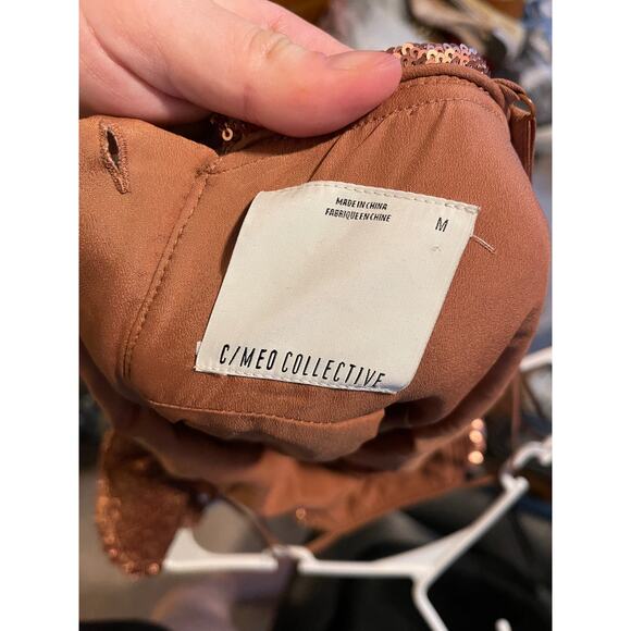 C/MEO Collective Copper Illuminated Sequin Dress - Picture 10 of 10